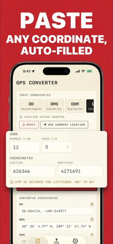 MyGPSConverter history log
